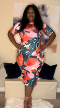 Load image into Gallery viewer, Summer Rose Midi DressSummer Rose Midi DressSandiyah&#39;s ClosetLook your best in the Summer Rose Midi Dress. Featuring bodycon design to enhance your figure and vibrant colors to capture the summer vibe, this classy midi dress i