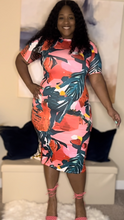 Load image into Gallery viewer, Summer Rose Midi DressSummer Rose Midi DressSandiyah&#39;s ClosetLook your best in the Summer Rose Midi Dress. Featuring bodycon design to enhance your figure and vibrant colors to capture the summer vibe, this classy midi dress i