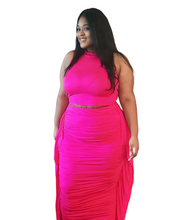 Load image into Gallery viewer, Pink Passion Ruffled Maxi Set