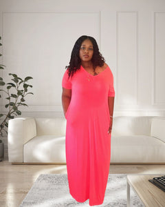 Neon Coral Maxi