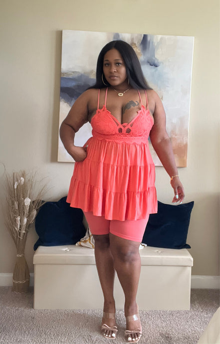 Coral Springs Short SetCoral Springs Short SetSandiyah's ClosetMatching SetsThis irresistible lace cami short set is a must for your summer wardrobe. With its cute, fun and flirty look, you will feel confidently stylish all season long. 
Fab